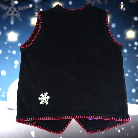 Victoria Jones Christmas Toy Soldier snowflake holiday vintage 90s sweater vest - Picture 2 of 7